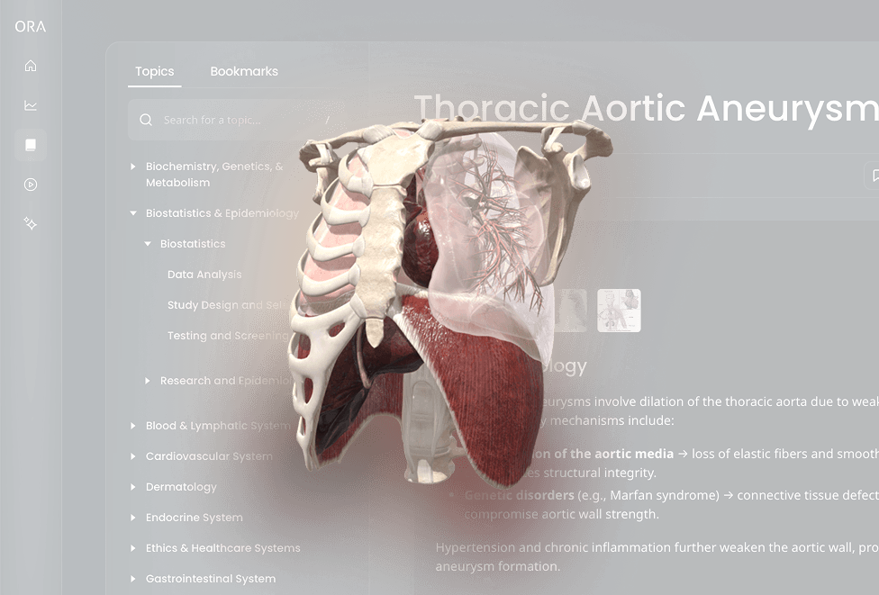 A banner image for the Preclinical product depicting a rib cage and against an Ora Library article