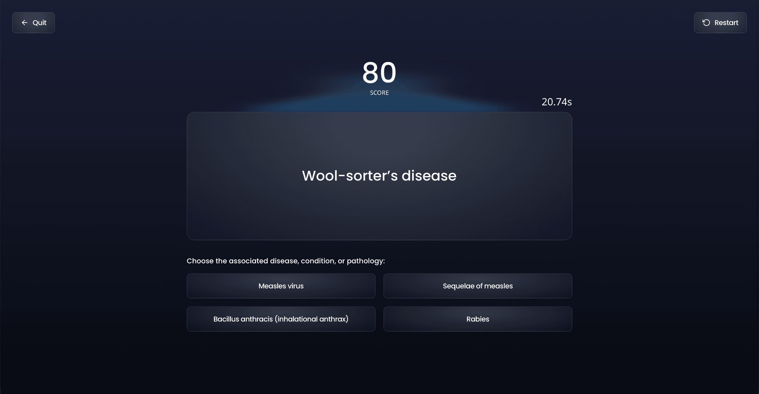 A product screenshot of the Buzzwords game
