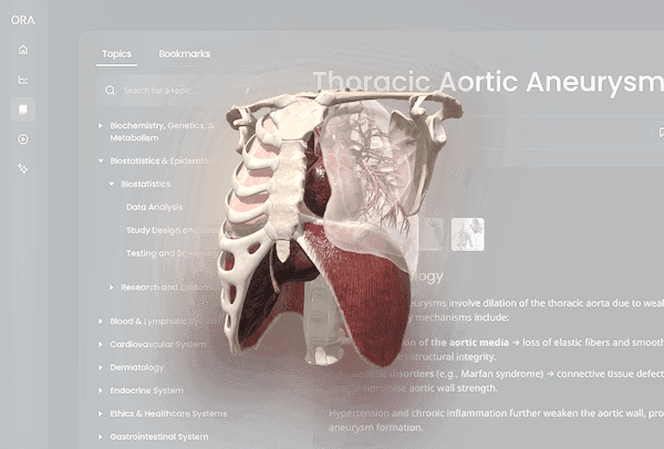 A banner image for the Preclinical product depicting a rib cage and against an Ora Library article